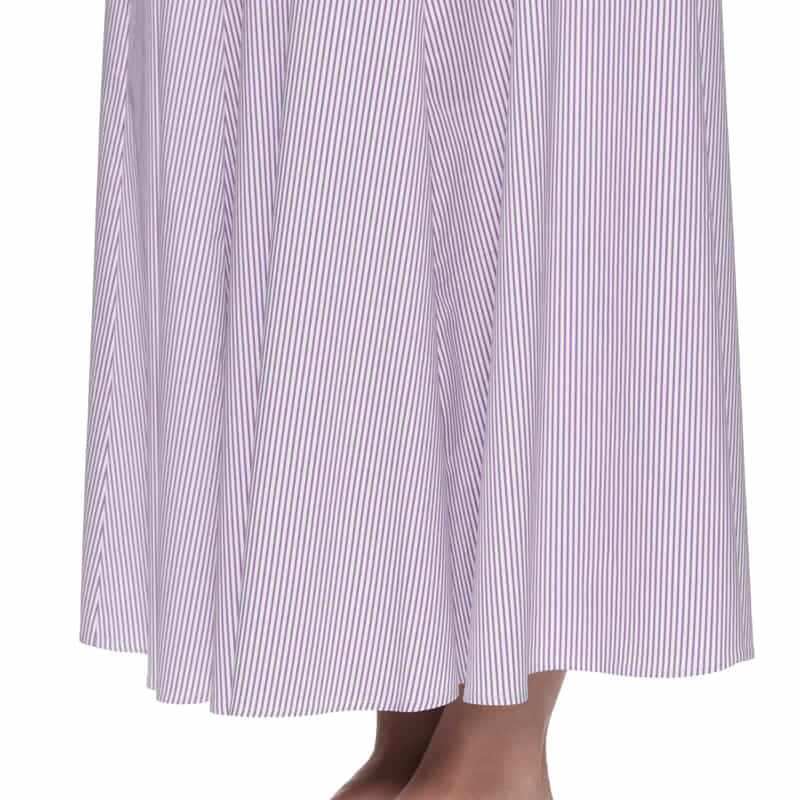 BARNEYS NEW YORK ウォッシャブル フロントリボンシャツスカート PURPLE