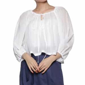 ボリュームスリーブ リボンブラウス