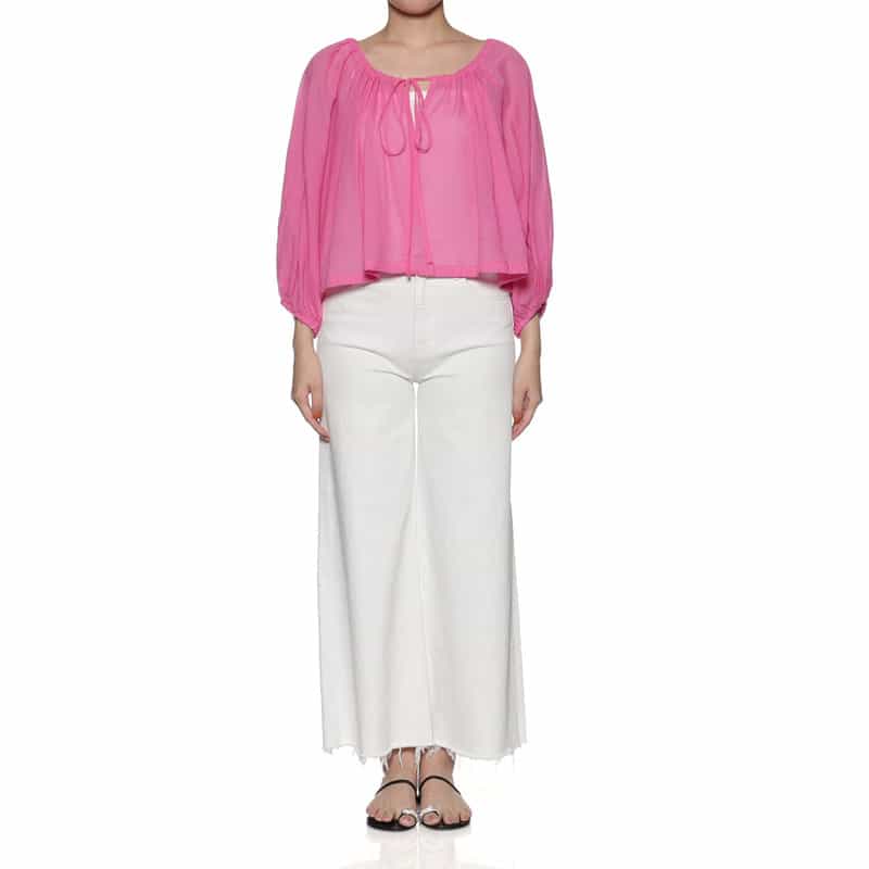 DEVOTION TWINS ボリュームスリーブ リボンブラウス PINK