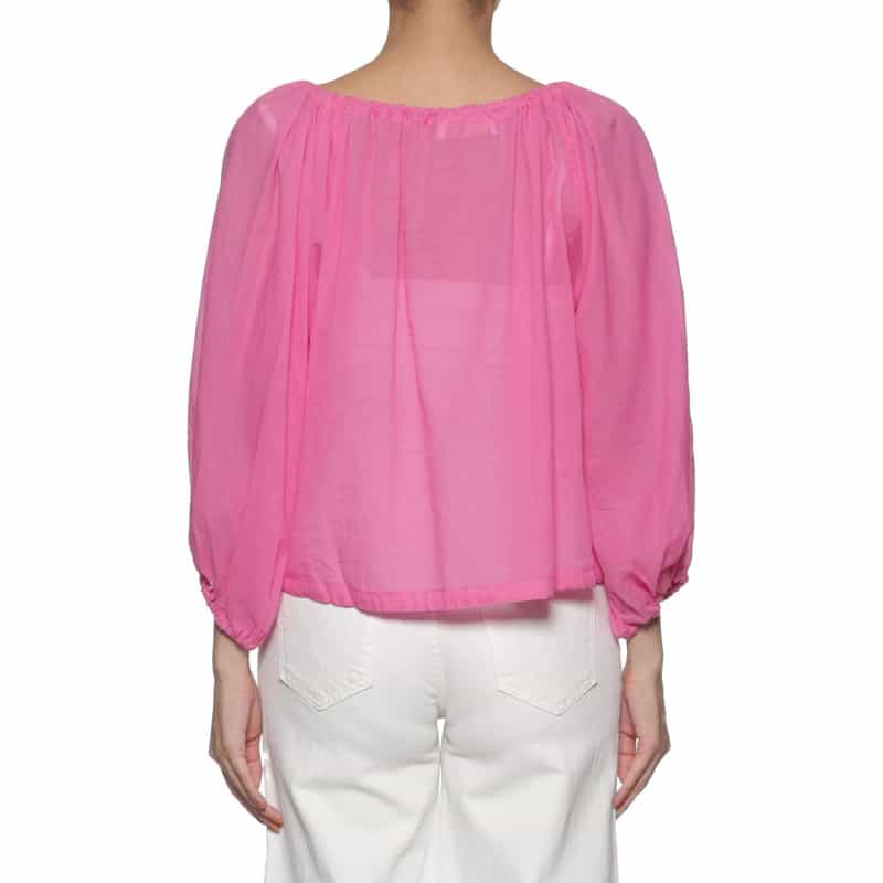 DEVOTION TWINS ボリュームスリーブ リボンブラウス PINK