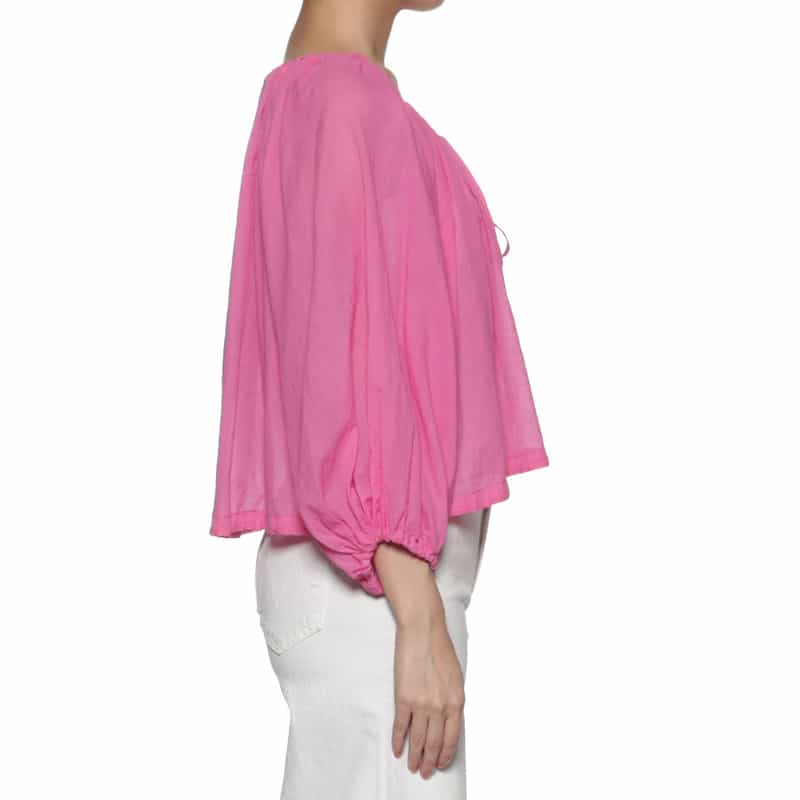 DEVOTION TWINS ボリュームスリーブ リボンブラウス PINK