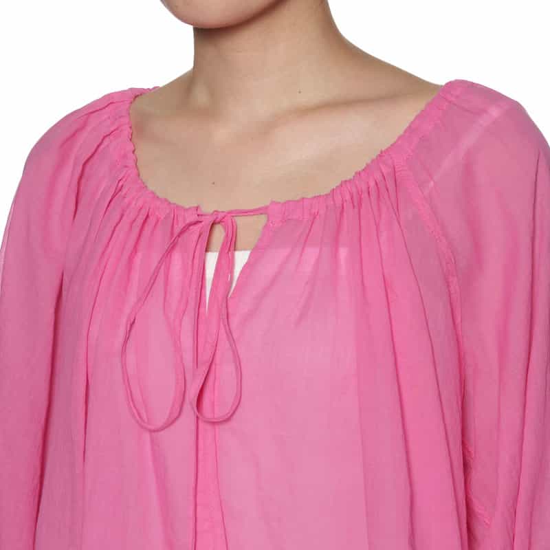 DEVOTION TWINS ボリュームスリーブ リボンブラウス PINK