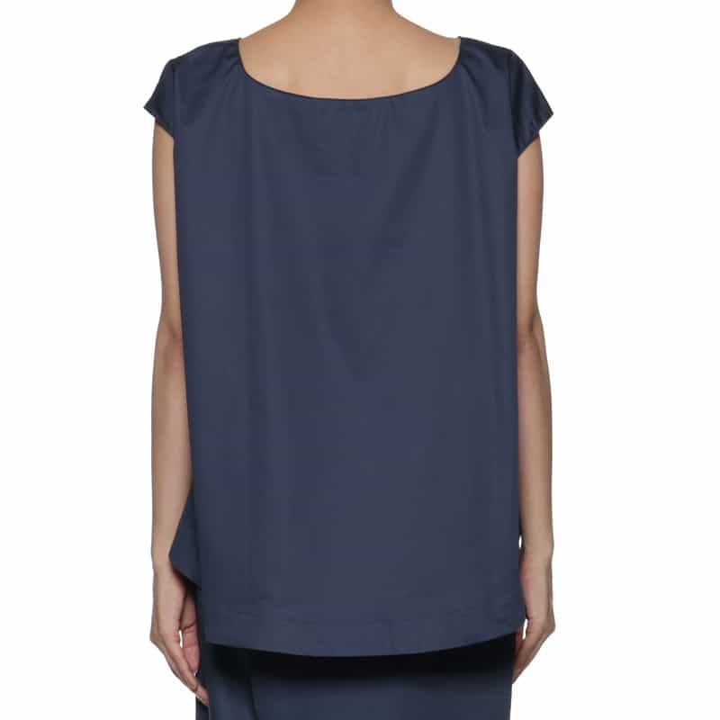 DEVOTION TWINS アシンメトリーヘム ブラウス NAVY