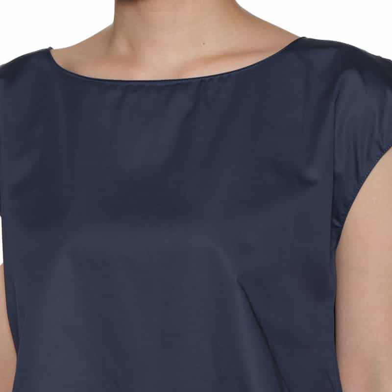 DEVOTION TWINS アシンメトリーヘム ブラウス NAVY