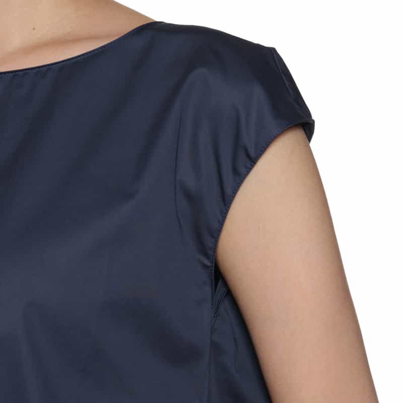 DEVOTION TWINS アシンメトリーヘム ブラウス NAVY