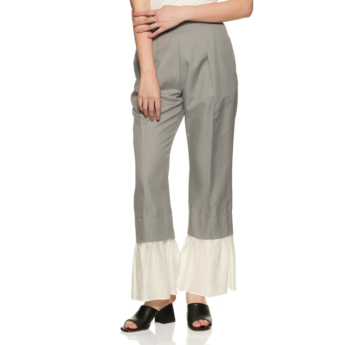 コンビネーション オーガンジーヘム パンツ