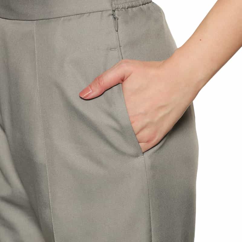 BARNEYS NEW YORK コンビネーション オーガンジーヘム パンツ GRAY