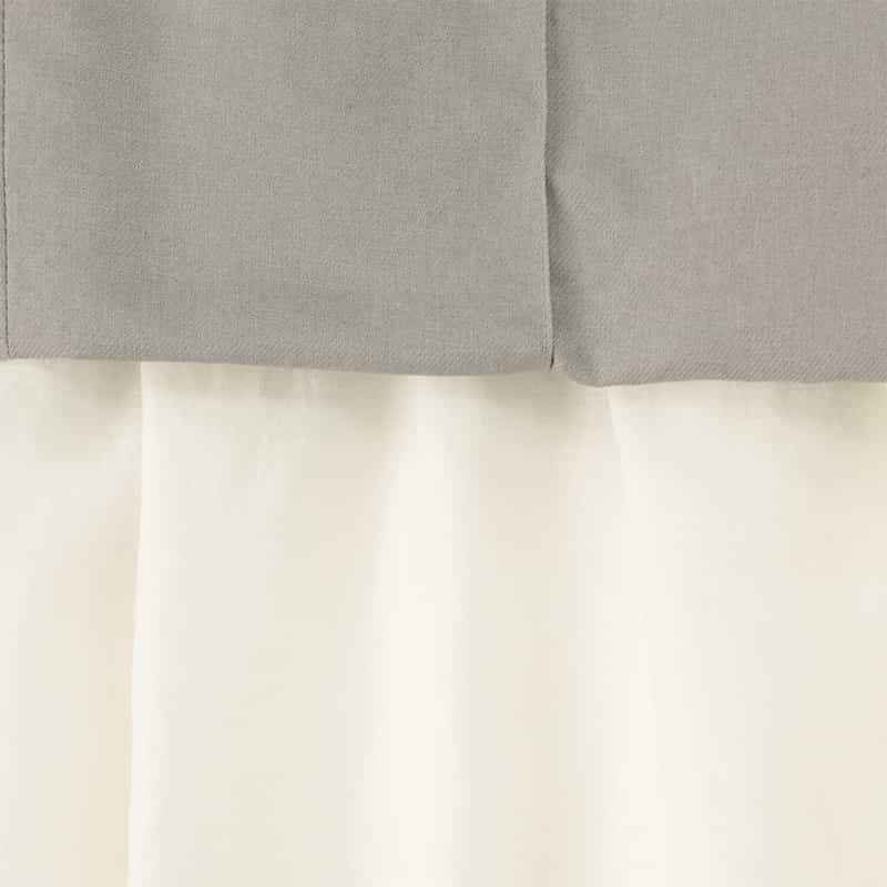 BARNEYS NEW YORK コンビネーション オーガンジーヘム パンツ GRAY