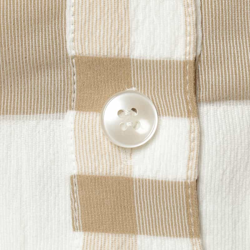 BARNEYS NEW YORK ウォッシャブル アシンメトリー ギンガムチェック柄スカート BEIGE