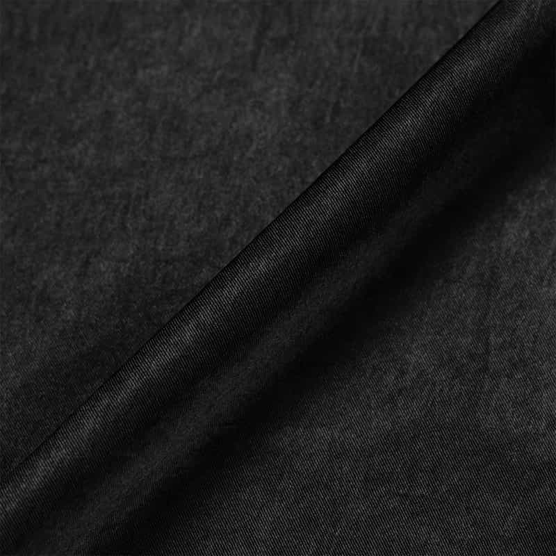 BARNEYS NEW YORK ウォッシャブル サテン ノースリーブロングドレス BLACK