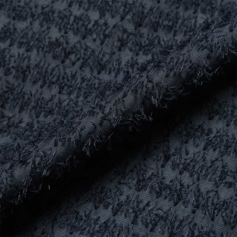 BARNEYS NEW YORK セットアップ ウォッシャブル シャギー素材ワイドクロップドパンツ NAVY