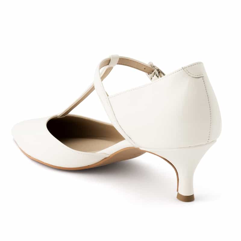 BARNEYS NEW YORK Tストラップパンプス WHITE