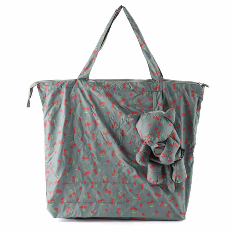 ELEPH ELEPH＜エレフ＞キャットチャーム付きエコバッグ（L） GRAY