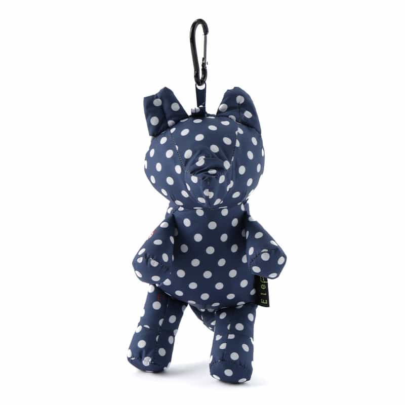 ELEPH ELEPH＜エレフ＞キャットチャーム付きエコバッグ（M） NAVY