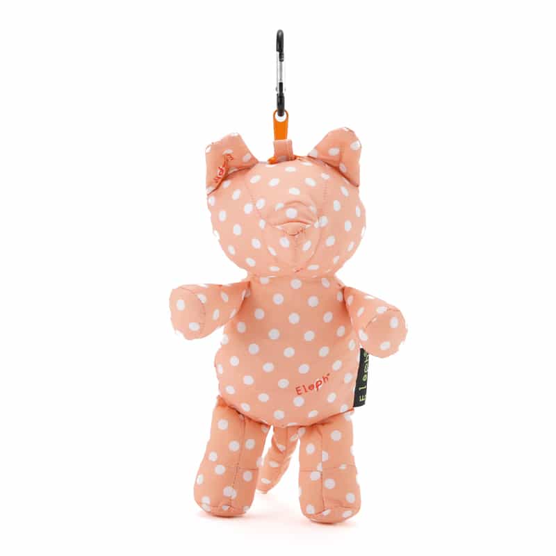 ELEPH ELEPH＜エレフ＞キャットチャーム付きエコバッグ（M） CORAL