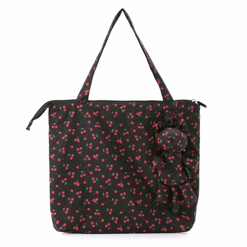 ELEPH ELEPH＜エレフ＞キャットチャーム付きエコバッグ（M） BLACK