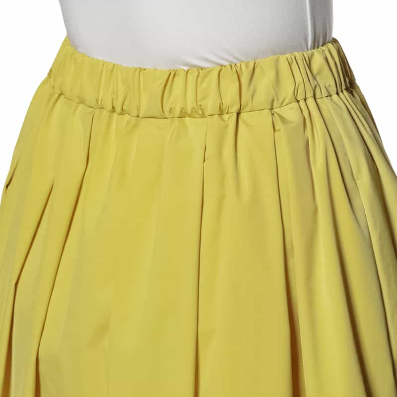 BARNEYS NEW YORK ウォッシャブル タック入りボリュームスカート YELLOW