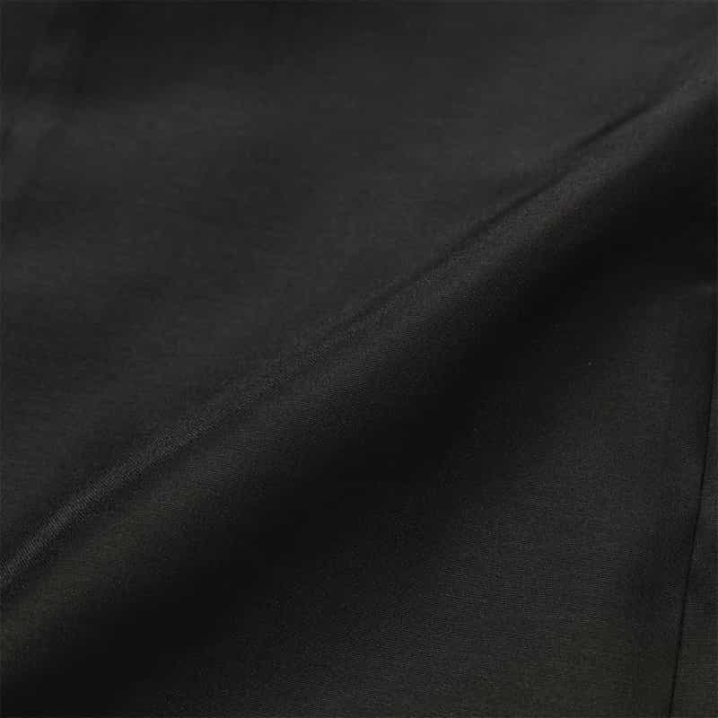 BARNEYS NEW YORK ウォッシャブル タック入りフレアスカート BLACK