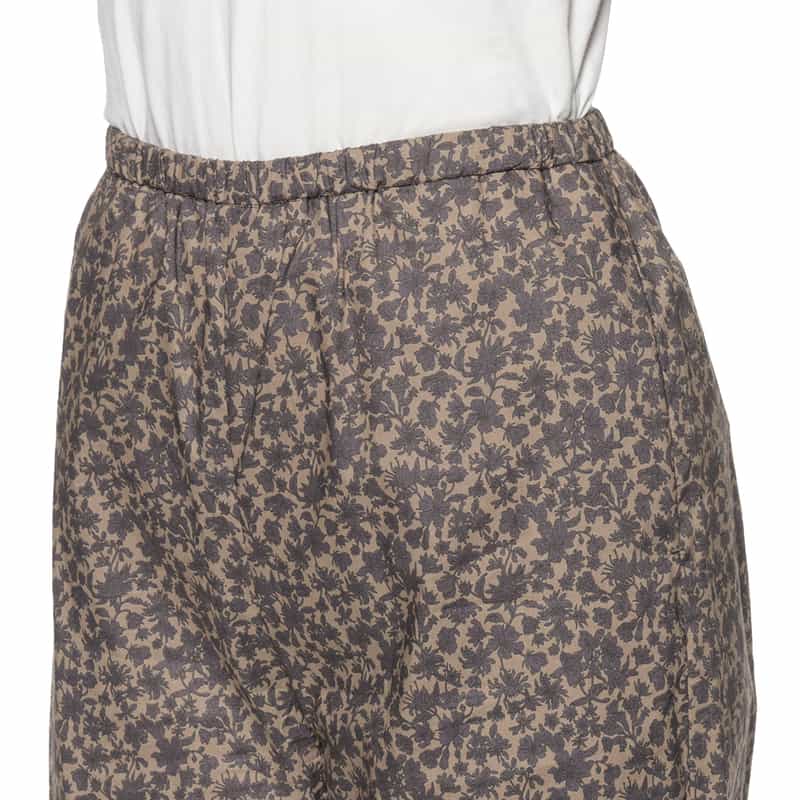 BARNEYS NEW YORK ウォッシャブルドローリングプリントパンツ BEIGE