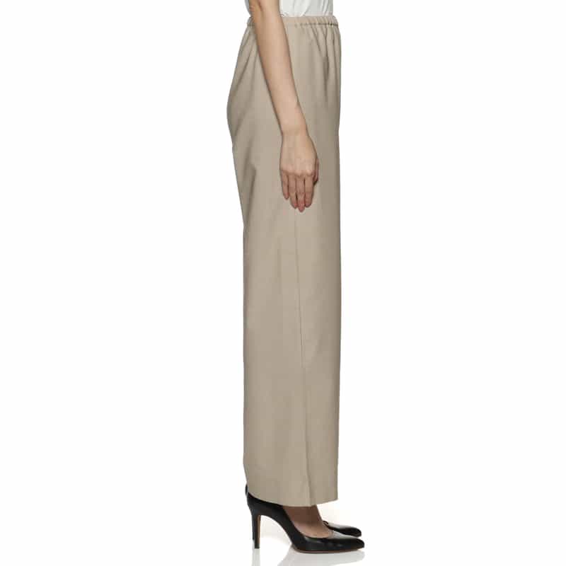 BARNEYS NEW YORK ウォッシャブル ドローストリング付きワイドパンツ BEIGE