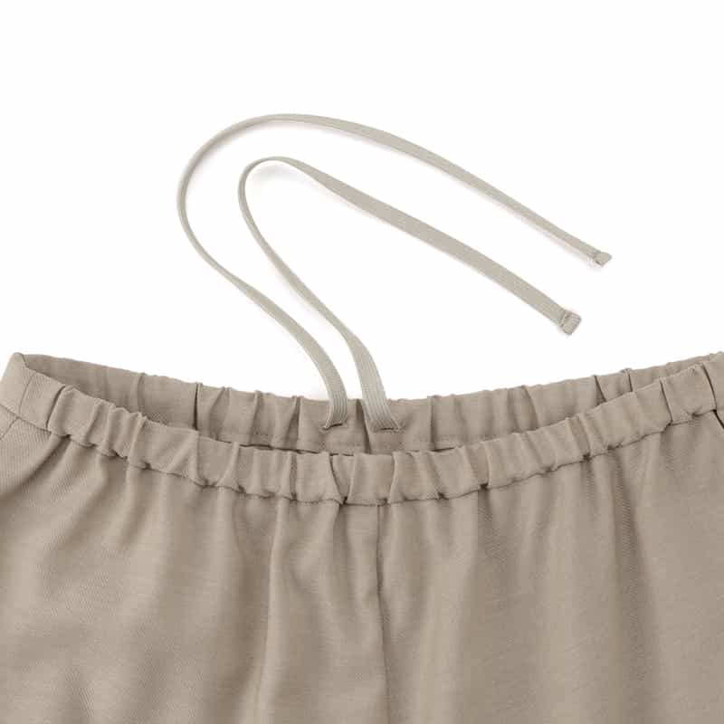 BARNEYS NEW YORK ウォッシャブル ドローストリング付きワイドパンツ BEIGE