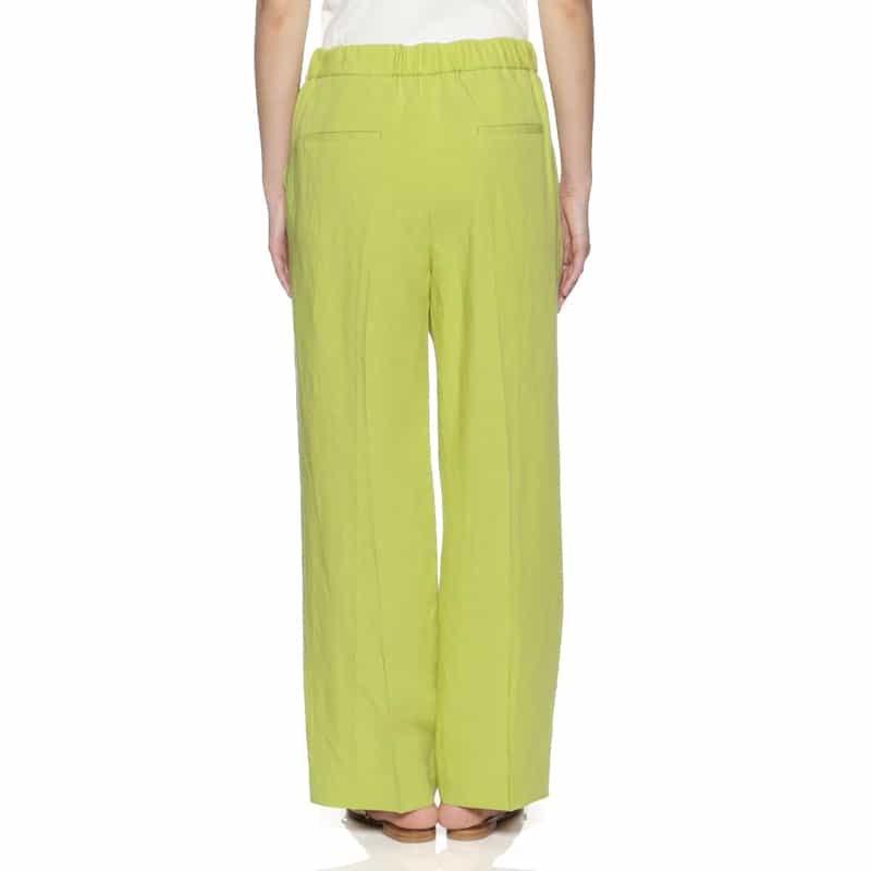 BARNEYS NEW YORK ウォッシャブル ドローストリングワイドパンツ YELLOW