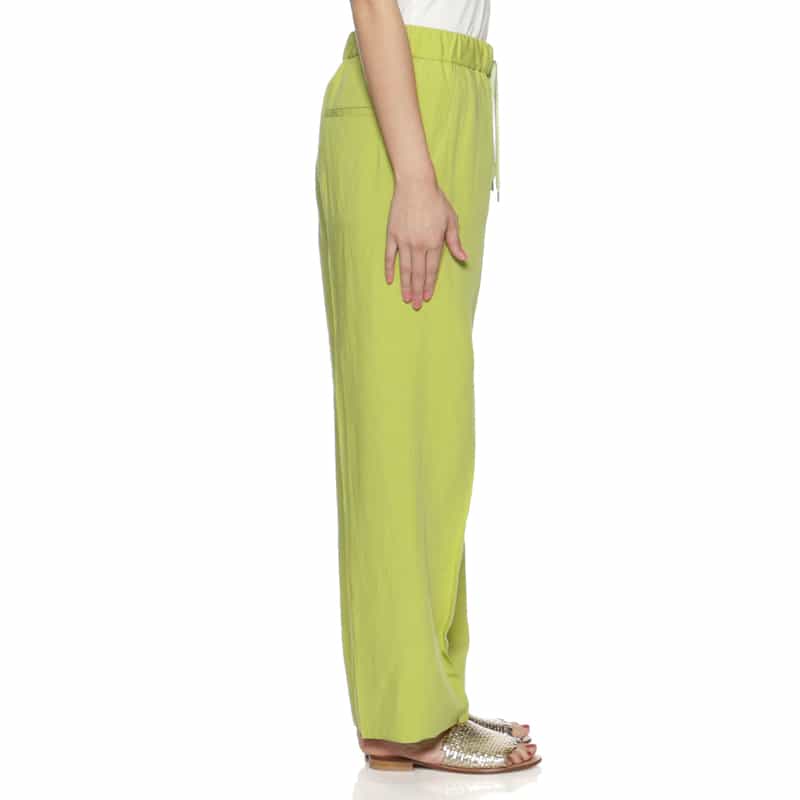 BARNEYS NEW YORK ウォッシャブル ドローストリングワイドパンツ YELLOW