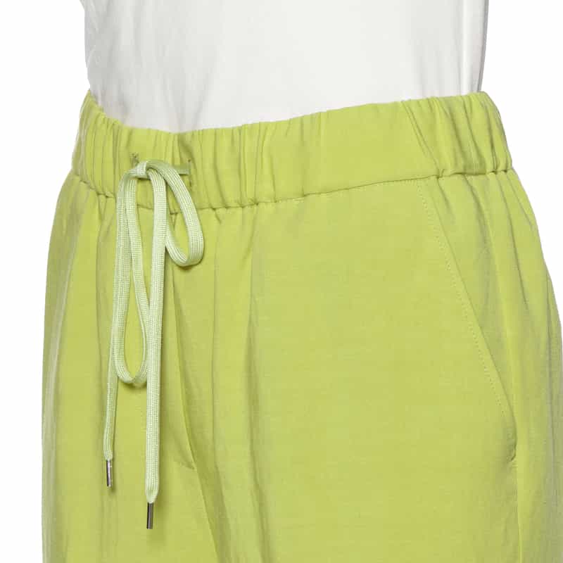 BARNEYS NEW YORK ウォッシャブル ドローストリングワイドパンツ YELLOW