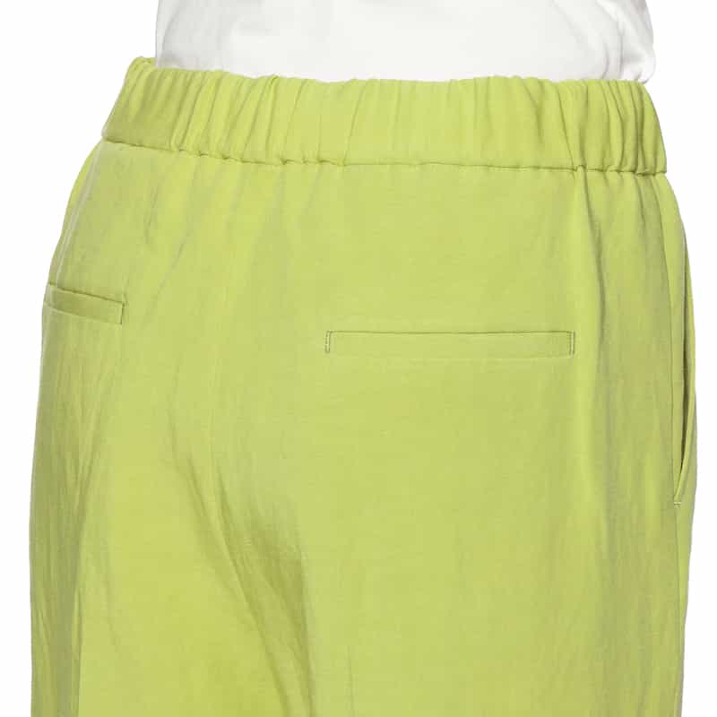 BARNEYS NEW YORK ウォッシャブル ドローストリングワイドパンツ YELLOW