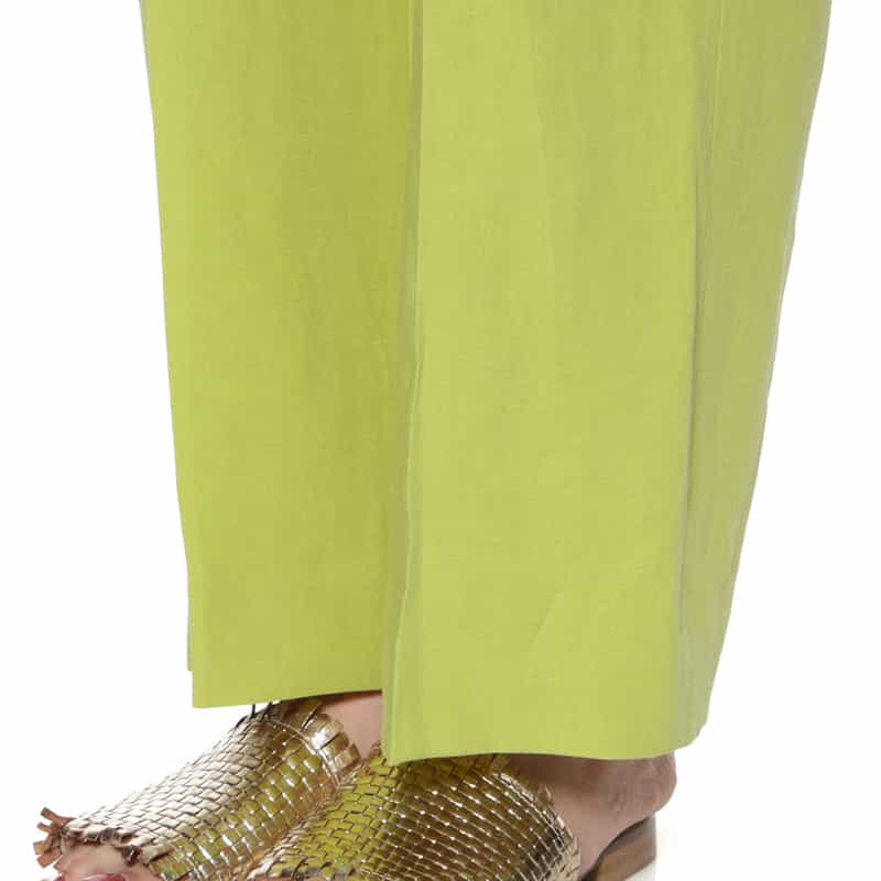 BARNEYS NEW YORK ウォッシャブル ドローストリングワイドパンツ YELLOW