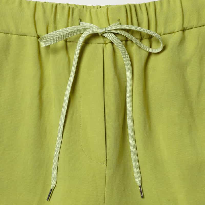 BARNEYS NEW YORK ウォッシャブル ドローストリングワイドパンツ YELLOW