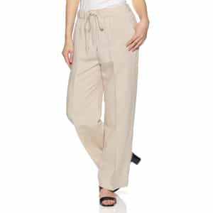 ウォッシャブル ドローストリングワイドパンツ