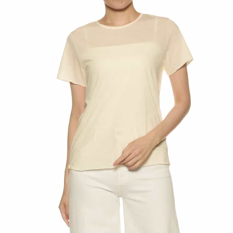 BARNEYS NEW YORK ウォッシャブル シアーカットソー OFF WHITE