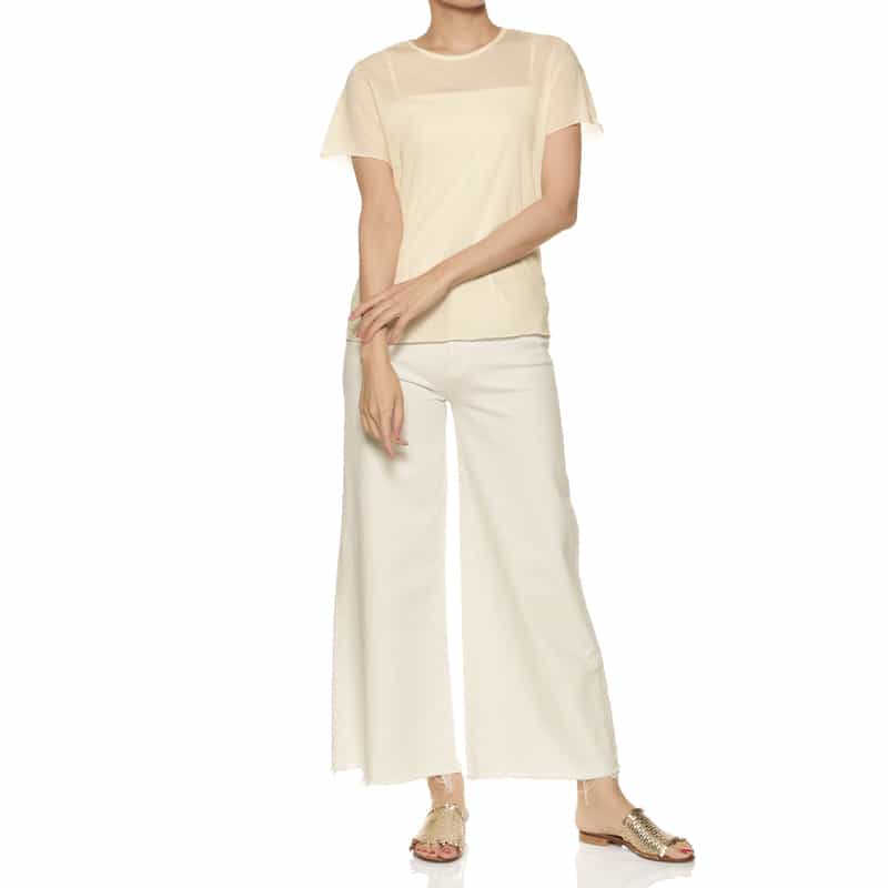 BARNEYS NEW YORK ウォッシャブル シアーカットソー OFF WHITE