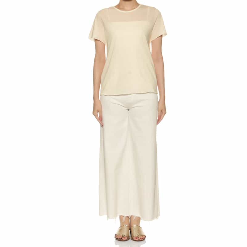 BARNEYS NEW YORK ウォッシャブル シアーカットソー OFF WHITE