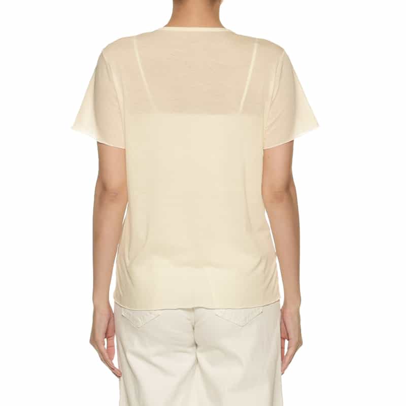BARNEYS NEW YORK ウォッシャブル シアーカットソー OFF WHITE
