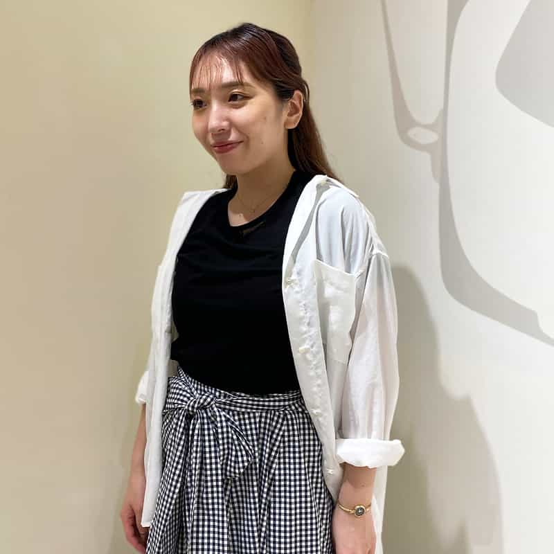 BARNEYS NEW YORK ウォッシャブル シアーカットソー BLACK