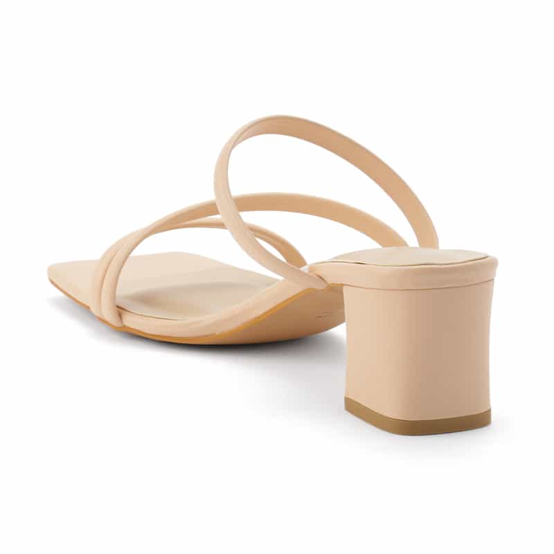 BARNEYS NEW YORK チャンキーヒール ストラップサンダル LIGHT PINK