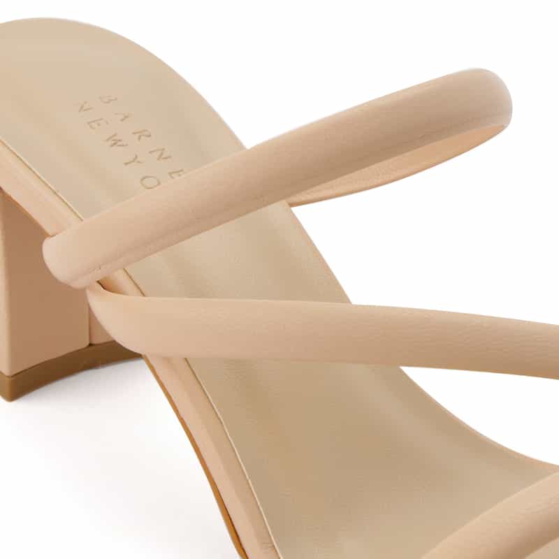 BARNEYS NEW YORK チャンキーヒール ストラップサンダル LIGHT PINK