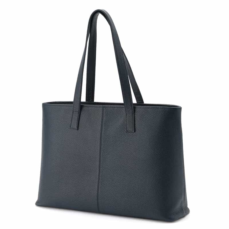 BARNEYS NEW YORK オンラインストア限定　横型レザートートバッグ NAVY