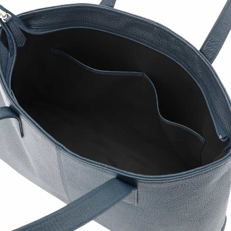 BARNEYS NEW YORK オンラインストア限定　横型レザートートバッグ NAVY