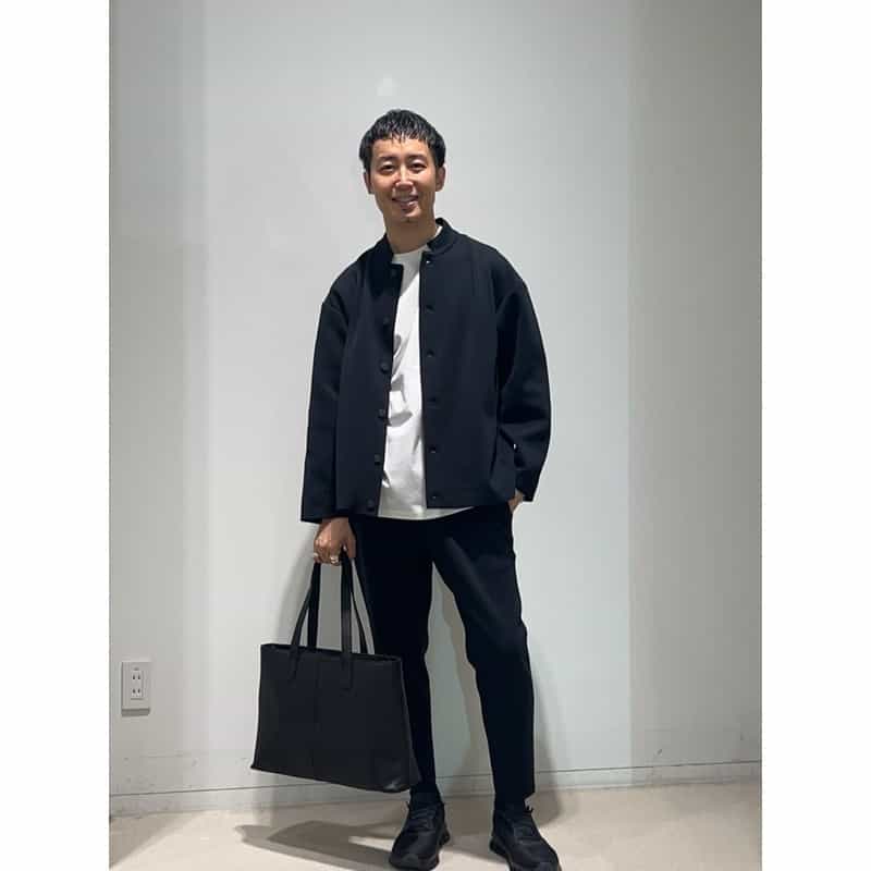 BARNEYS NEW YORK オンラインストア限定　横型レザートートバッグ BLACK