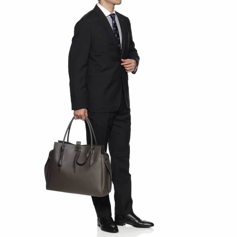 BOLDRINI SELLERIA BOLDRINI SELLERIA＜ボルドリーニ セレリア＞レザートートバッグ GRAY