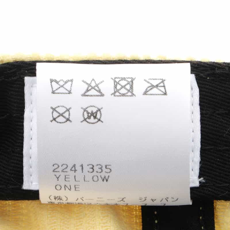 PALY HOLYWOOD PALY HOLLYWOOD＜パリーハリウッド＞ 刺繍入りコーデュロイキャップ YELLOW