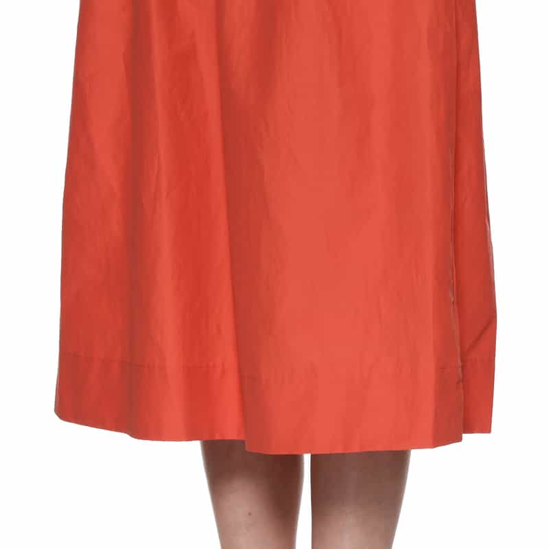 BARNEYS NEW YORK ウォッシャブル オープンカラードレス ORANGE