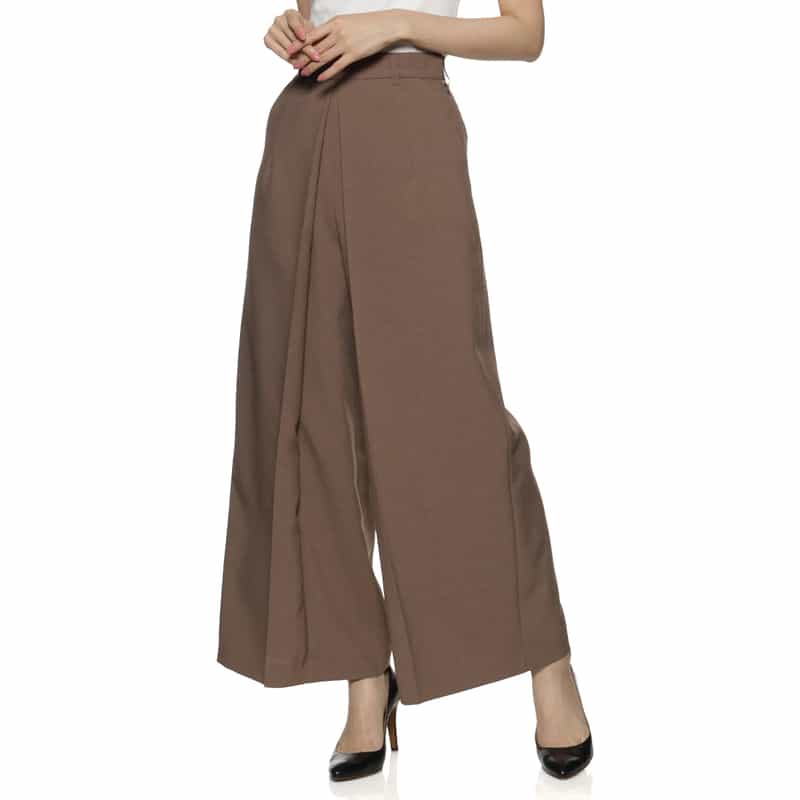 BARNEYS NEW YORK セットアップ ウォッシャブル タック入りワイドパンツ BEIGE