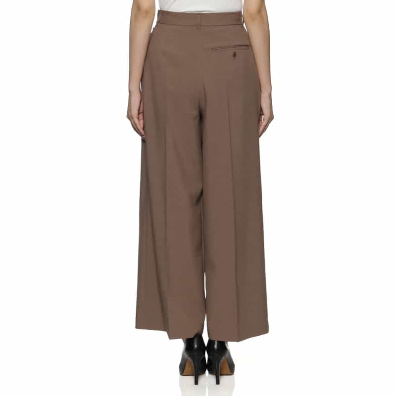 BARNEYS NEW YORK セットアップ ウォッシャブル タック入りワイドパンツ BEIGE