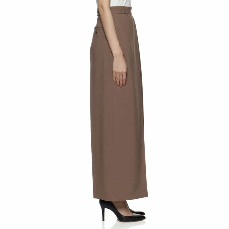 BARNEYS NEW YORK セットアップ ウォッシャブル タック入りワイドパンツ BEIGE