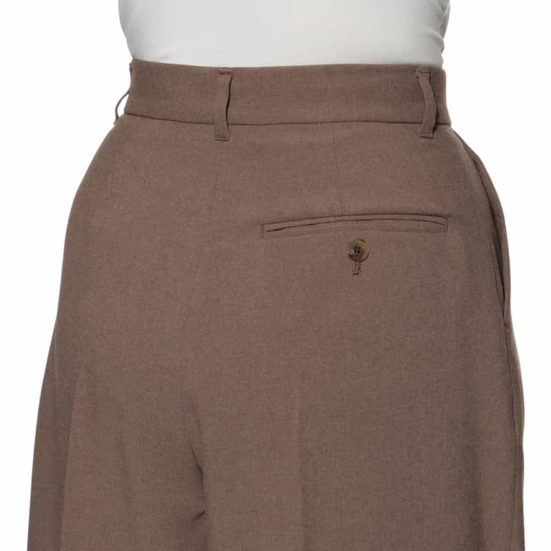 BARNEYS NEW YORK セットアップ ウォッシャブル タック入りワイドパンツ BEIGE