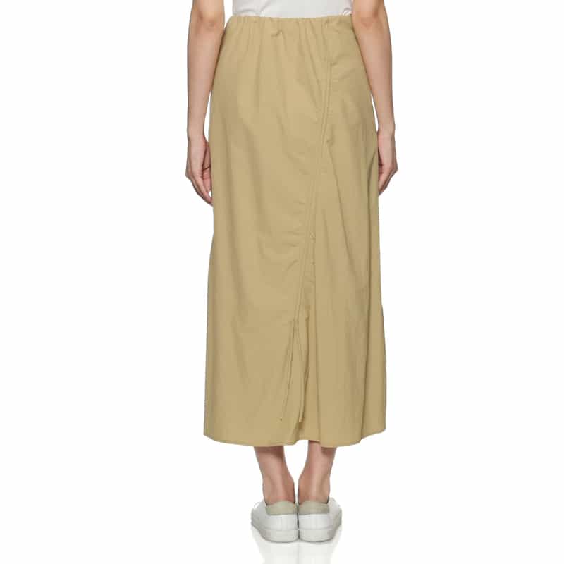 BARNEYS NEW YORK ウォッシャブル シャーリングデザインスカート BEIGE